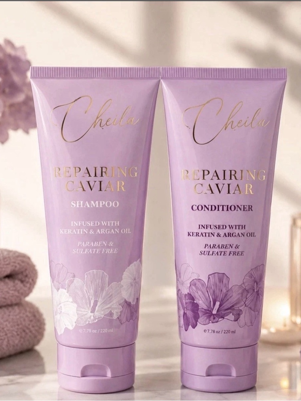 chic Repairing Caviar Shampoo & Conditioner - Lavender 5.9oz